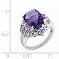 thumbnail image 3 of Primal Silver Sterling Silver Rhodium Amethyst, Tanzanite and Diamond Ring, 3 of 6