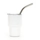 thumbnail image 4 of 3 paquetes de vasos pequeños LIUXGMXG Acero inoxidable con pajita y tapa, 4 of 5