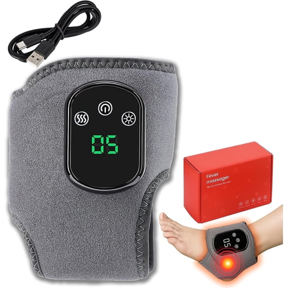 Wechmart Foot Massager, Foot Renew Triple Method Massager with 3 Vibration Modes & 5 Heat Levels, Ankle Massager for Circulation & Pain Relief, for Neuropathy