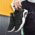 thumbnail image 5 of Men's Breathable Knit Sneakers with Cushion Sole, Comfortable Thick-Soled Sport Shoes Lightweight Casual Running Shoes Fashion 𝖫a𝖼e Up Jogging Shoes for Summer and Autumn, 5 of 8