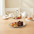 thumbnail image 4 of Hfppkn 2-Tier 304 Stainless Steel Cupcake Stand Fruit Dessert Tray for Party Wedding 28.2x19.9cm Silver, 4 of 7