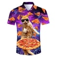 thumbnail image 2 of Camisa hawaiana de playa para hombre, con estampado 3D de animales, divertida camiseta informal de manga corta con botones, para vacaciones, ropa de calle, 2 of 4