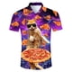 thumbnail image 2 of Camisa hawaiana de playa para hombre, con estampado 3D de animales, divertida camiseta informal de manga corta con botones, para vacaciones, ropa de calle, 2 of 4