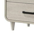 thumbnail image 4 of Benjara Meni Nightstand- 2 Drawers- Black Metal Handles- Scandinavian White, 4 of 6