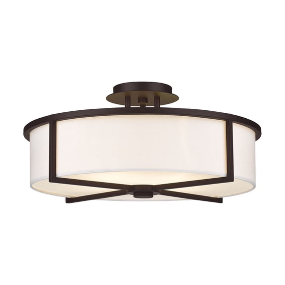 Livex Lighting Wesley Ceiling Mount in Bronze