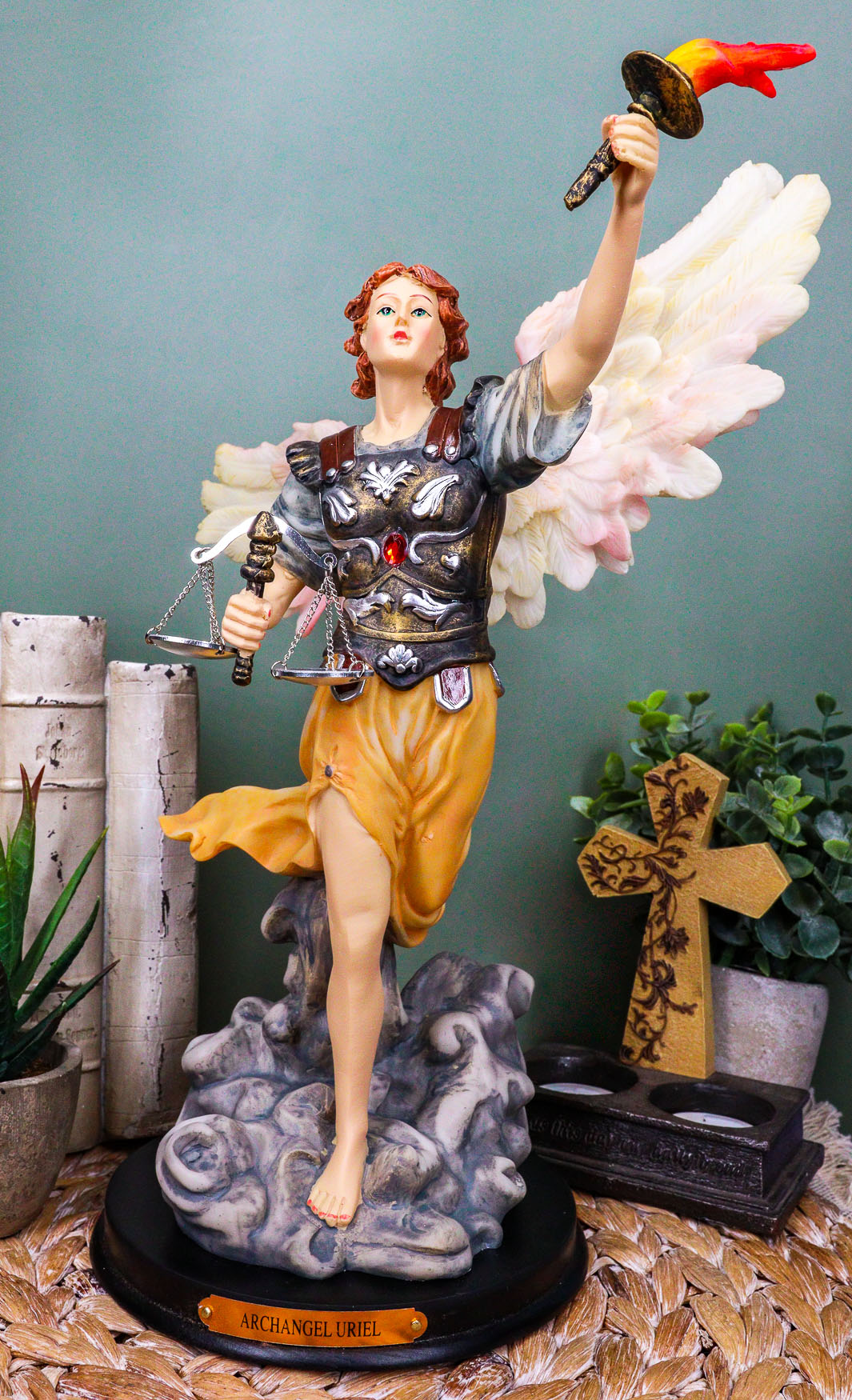 在庫処分Pacific Giftware Archangel Figurine Collectible Resin 15.5 inches  オブジェ、置き物