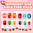 thumbnail image 2 of Uñas artificiales postizas AGGKKY para niños Press on Nails, 144 unidades, 2 of 7
