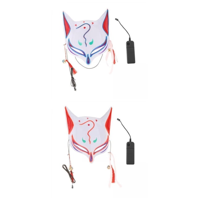 2x LED Decoración de Halloween para Hombre Mujer Soledad Cubierta de Cosplay de Halloween