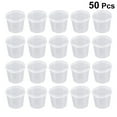 thumbnail image 2 of 50 vasos desechables de plástico de 25 ml, transparentes, con tapas, para gelatina, yogur, mousses y salsas., 2 of 8