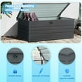 thumbnail image 4 of Zolyndo 260 Gallon Waterproof Outdoor Storage Box, Outside Metal Deck Storage Box for Patio Tools, 4 of 8