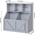 thumbnail image 2 of Pure gray toy almacenamiento organizer y para niños estante - ideal para para toddlers in playroom, dormitorio, nursery, classroom, school, y kindergarten, 2 of 7