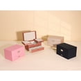 thumbnail image 7 of REGALWOVEN 3 Layer Jewelry Box for Women Girls Birthday Gifts, PU Leather Jewelry Organizer Case Storage Display Holder with Drawer Black 9*6*5.5in, 7 of 7