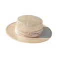 thumbnail image 4 of Sombrero de sol para mujer, sombrero de playa transpirable con parte plana para viajes, vacaciones, playa al aire libre Beige, 4 of 8