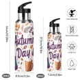 thumbnail image 2 of Yayeee 20oz Double Wall Stainless Steel Water Bottle with Flip Straw, Warm Autumn Day, 2 of 7