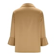 thumbnail image 5 of Lumtrix Womens Elegant Cowl Neck Satin Blouses Business Casual 3/4 Bell Sleeve Shirts Ruched Dressy Tops Work Office Clothes Gold L, 5 of 6