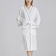 thumbnail image 3 of Quealent Men's Shawl Maxi Bathrobes - Long Plush SPA Robes Plus Size Soft Terry Cloth Bath Robes (White,XL), 3 of 5