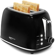 2 Slice Toaster Keenstone Retro Stainless Steel Toaster with Bagel, Cancel, Defrost Function, Extra Wide Slot Toaster with High Lift Lever, 6 Shade Settings, Removal Crumb Tray