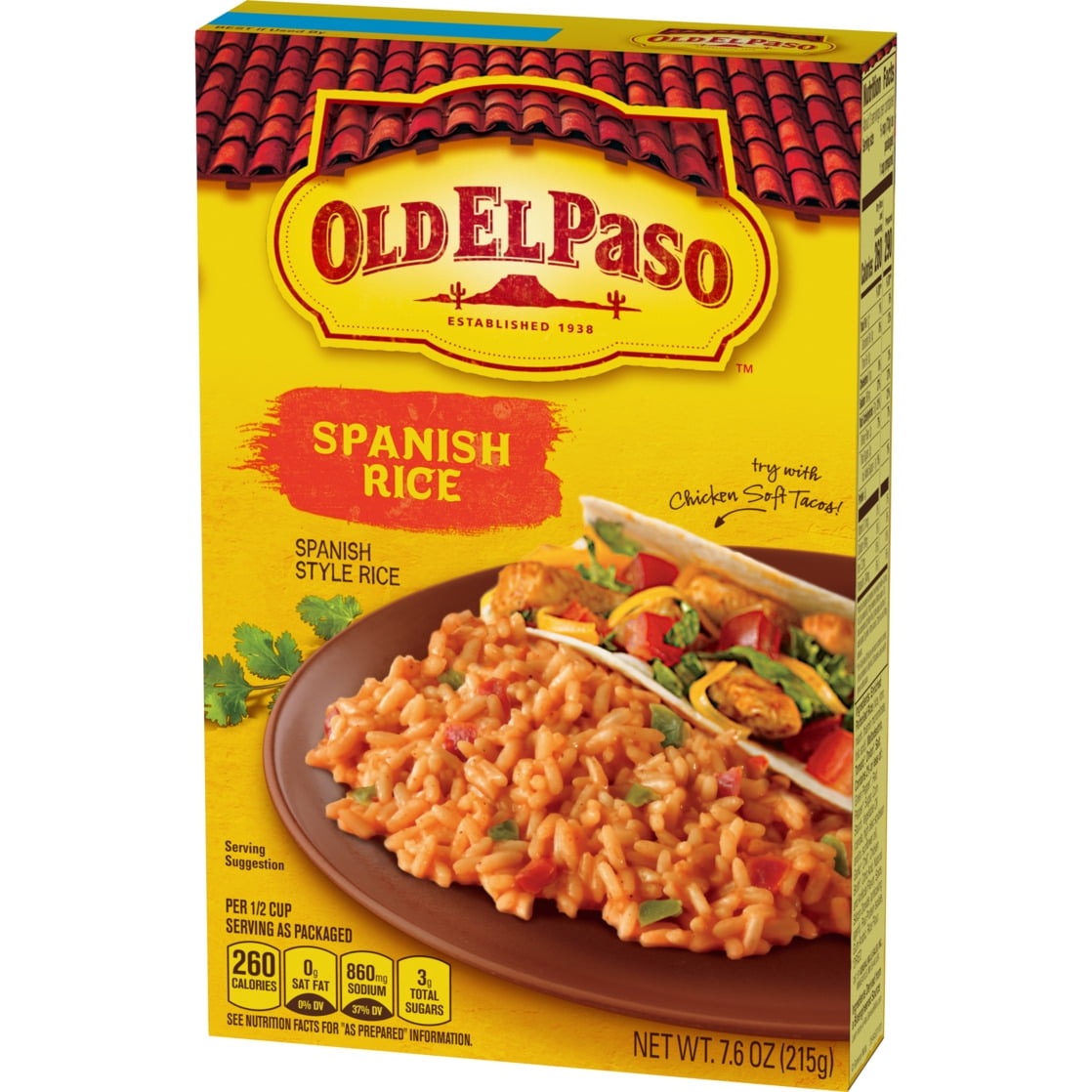 (12 pack) Old El Paso Spanish Style Rice Mix, Side Dish, 7.6 oz