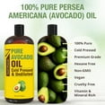 thumbnail image 2 of NEW Cold Pressed Avocado Oil For Hair, Skin, & Face - Big 32oz - Premium Grade & Hexane Free, 100% Pure, GMO Free, & Non-Greasy Carrier Oil for Natural Hair and Skincare - Great with Essential Oils, 2 of 4
