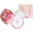 thumbnail image 3 of Conjunto Collar Rosa Eterna, Conjunto de Caja de Flor Eterna Regalo Romántico para Mujer, San Valentín, Aniversario de Bodas, Día de la Madre, Aniversario (Rosa), 3 of 4