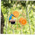 thumbnail image 3 of GIXUSIL Oriole Bird Feeder for Outdoors Jelly and Oranges, Orange Fruit Oriole Jelly Bird Feeder, Outdoor Garden Metal Hanging Drinking Grape Jelly Container Hummingbird Feeder, 3 of 7