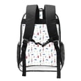 thumbnail image 2 of Honeii Nautical Lighthouse Sailboat Print Clear Backpack Heavy Duty Transparent Bag 17" See Through BookBag for Women Men Adults Work Festival Sports Travel, 2 of 7