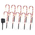 thumbnail image 3 of DOLITY Candy Cane Lights Decor Ground Insert Christmas Solar LED for Driveway 10 Lights, 3 of 6