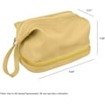 thumbnail image 2 of Makeup Bag, Large Capacity Travel Cosmetic Bag, PU Leather Zipper Pouch Toiletry Organizer for Travel, Business Trips and Daily Use (Yellow, XL), 2 of 6