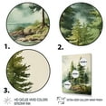thumbnail image 3 of Designart "Green Pine Tree magic Guardians III" Floral Floater Framed Wall Art Print, 3 of 7