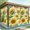 Yellow, Green, Orange, variant on Outdoor Waterproof Patio Curtain 84" Length-1 panel,Summer Garden Sunflower Leaves Outside Privacy Curtains Blackout Grommet Drapes for Porch Pergola,Farm Blossom Floral