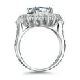 thumbnail image 2 of Sparkling Radiant Cut Moissanite Rings Women 3 Carat D Color VVS1 Clarity S925 Sterling Silver Lab Created Diamond Rings Anniversary Wedding Promise Ring with Certificate, 2 of 7