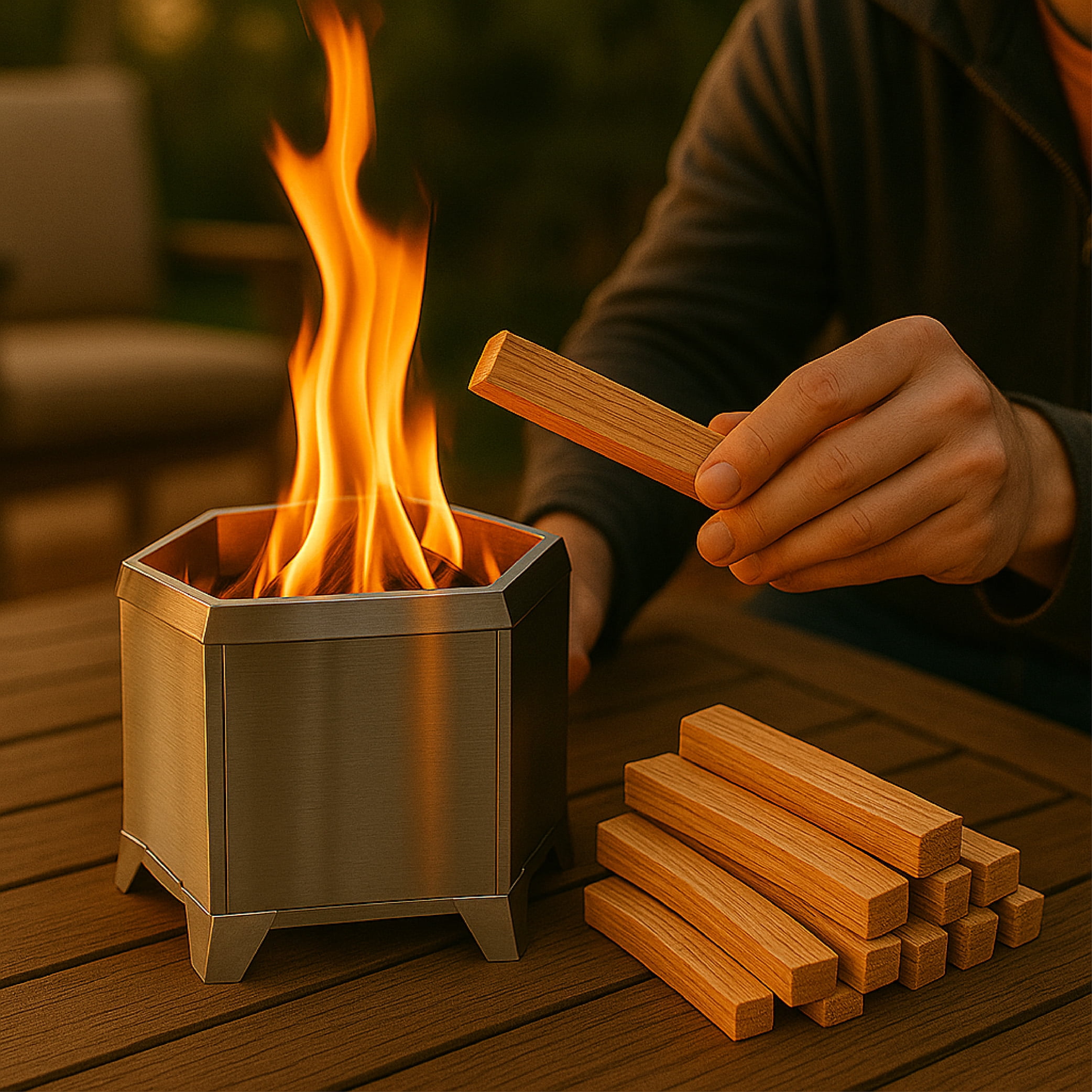 GoFire Mini Oak Firelogs, 10x8x8 Inches, Consistent Heat, Rich Smoky Flavor