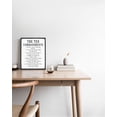 thumbnail image 2 of 8x10in Black Framed Inspirational Wall Art Motivational Bible Verse Ten Commandments Quote Sayings Office Home Decor Canvas Prints Encouraging Positive Posters Painting, 2 of 5