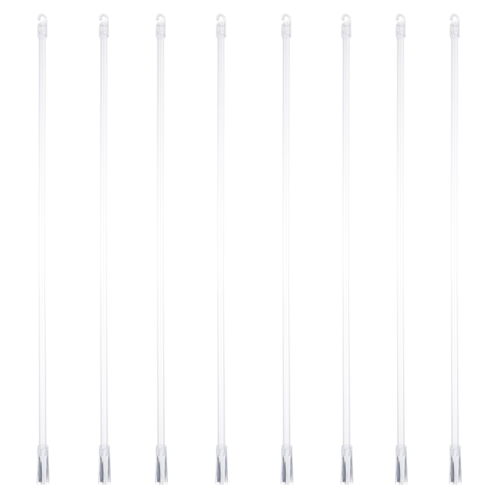 8pcs Plastic Blind Wands Vertical Blinds Replacement Rods 17 Inches Blind Rods with Hook