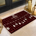 thumbnail image 6 of Cinvoph Christmas Plaid Area Rug, 16"x24" Vintage Entryway Rugs, Soft Non Slip Floral Door Mat, Washable Low Pile Carpet for Front Door Entry Carpets Entrance Bedroom Kitchen, 6 of 6