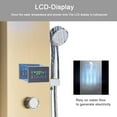 thumbnail image 6 of Zovajonia LED Shower Panel Tower System, 6-Functions Stainless Steel Shower Tower Waterfall ShowerheadShower Jets, Hydropower Digital Display Rain Shower System Gold, 6 of 16