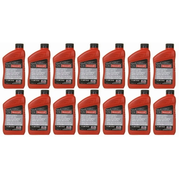 14 Qt. Diesel Engine Motor Oil FORD Motorcraft SAE 5W-40 Super Duty Power Stroke MPN #XO-5W40-QSD