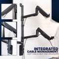 thumbnail image 2 of VIVO Pneumatic Triple Ultrawide Monitor Wall Mount for up to 49" Screens, 2 of 8