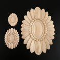 thumbnail image 3 of 1 UNID Sininted Oak Natural Oak Madera Tallado Applique Esquina de madera Esquina de la Decalación Inicio Armario Decoración artesanal 7 * 5 cm 10 * 7cm 24 * 17cm, 3 of 7