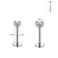 thumbnail image 3 of 12Pcs/Set 16G Mix Color Crystal Lip Labret Studs Medusa Piercing Tragus Helix Piercing, 3 of 5