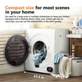 thumbnail image 2 of EUHOMY 2.6 Cu.ft Large Capacity Portable Dryer, 1400W Energy-Efficient & Quiet Drying for Apts, Dorms & RVs, 2 of 7
