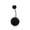 black, variant on Multi-colored Shambhala full-diamond belly button ring, stainless steel belly button buckle, belly button stud
