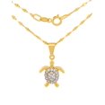 thumbnail image 1 of Cadena y Dije Tortuga Piedras Oro Sólido 14k amarillo 00, 1 of 4