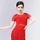 thumbnail image 2 of Vestido de baile Zulema Top hueco de encaje Rojo L, 2 of 8