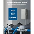 thumbnail image 2 of Temporizador de piscina DEWENWILS Outdoor Digital, 2 HP, 40 A, 120 VAC, 7 días, 2 of 6