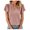 Pink, variant on WIZUTIZ T Shirts for Women Holiday Saving Cotton Linen Tshirt Short Sleeve Plus Size Cotton Blend Solid Blouse Cotton Soft V-Neck Tee Oversize Athletic Tshirts Work Out Fashion Ladies T-shirt Black