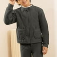 thumbnail image 5 of Children's Winter Lightweight Coat Tween Boys Girls 3-17Years Fleece-Lined Solid Color Full Zipper Pockets Casual Sports Warm Thick Jacket with Pockets for Kids, 5 of 6