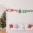 thumbnail image 4 of 1 guirnalda de pancarta de Feliz Navidad, Papá Noel, muñeco de nieve, árbol de Navidad, banderines, regalo de Navidad, decoración de fondo para colgar en la pared del hogar, 4 of 5