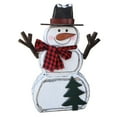 thumbnail image 2 of Hi-Line Gift Ltd 85255-J Wooden Snowman with Scarf Christmas Decor Indoor Outdoor Use, 2 of 6