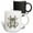 Multicolor, variant on 3drose, Letter W- White Rabbits Monogram with Shells and Crown, 11oz Two-tone Blue Mug